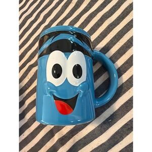 Crayola Blue Crayon Character Ceramic Coffee Mug Embossed Face 2022 H2J12 Blue